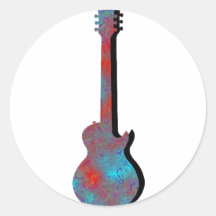 DIE GITARREN-RIFFE RUNDE STICKER