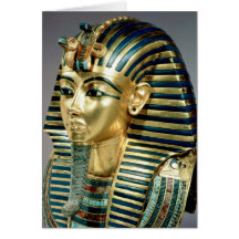 Die Goldbegräbnismaske, vom Grab von Tutankhamun Karten