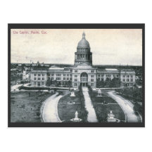 Die Hauptstadt, Austin TX 1909 Vintag Postkarte