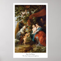 Die heilige Familie unter dem Apfelbaum Rubens Pau Posterdruck