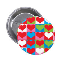 Die Herz-Knopf des Valentinsgrußes Anstecknadelbutton
