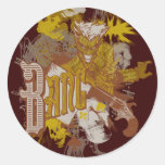 Die Joker-Gewehr-/Knall-Karnevals-Collage Sticker
