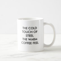 DIE KALTE TOUCH VON STEELTHE WÄRMEN KAFFEE-GEFÜHL, TASSE