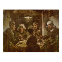 Die Kartoffel-Esser, Van Gogh, Vintager Impression Postkarten