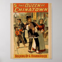 Die Königin von Chinatown, 'ein Highbinder halten Poster