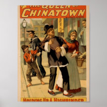 Die Königin von Chinatown, 'ein Highbinder halten Poster