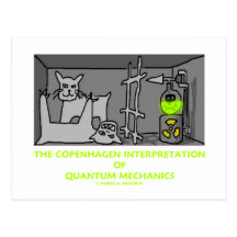 Die Kopenhagen-Interpretation von Quantums-Mechani Postkarte