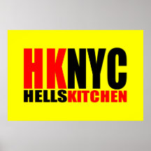 Die Küchen-New- York Citylogo der Hölle Plakat
