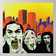Die lebenden toten Zombies Posterdrucke