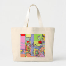 Die Leinwand-Taschen-Tasche der bunten Frauen