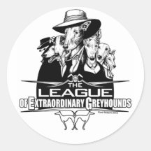 Die Liga der außerordentlichen Windhunde Runde Sticker