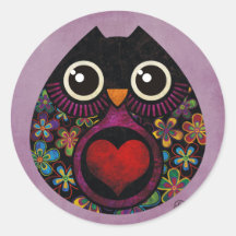 die Luke der Eule Runde Sticker