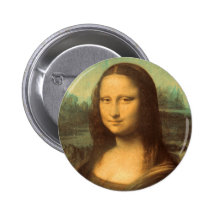 Die Mona Lisa durch Leonardo da Vinci Anstecknadelbuttons