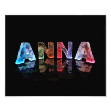 Die Namensanna in den Lichtern Foto Druck