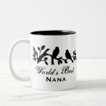 Die Nana-Spatzen-Silhouetteniederlassung der Welt  Tassen