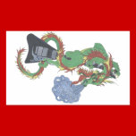 Die neue Gitarre des rasenden Drachen aufkleber
