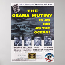 Die obama-Auflehnung ist als der Ozean ein großes Posterdrucke