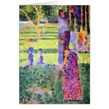 Die Paare durch Georges Seurat, Vintager Pointilli Karte