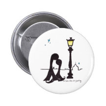Die Paare in Paris Anstecknadelbutton