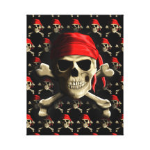 Die Piratenflagge Gespannter Galeriedruck
