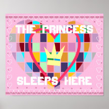 DIE PRINZESSIN SLEEPS HERE ROOM POSTER