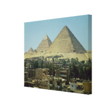 Die Pyramiden von Giseh, c.2589-30 BC, altes König Leinwand Druck