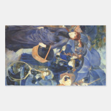 Die Regenschirme durch Pierre Renoir Rechteckige Aufkleber