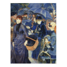 Die Regenschirme durch Renoir Postkarte