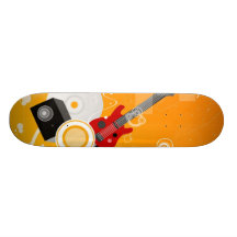 Die rote Gitarre Bedrucktes Skateboard