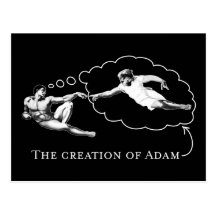 Die Schaffung von Adam (Gott) Postkarten