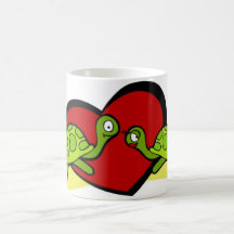 Die Schildkröte-Schale der Schale-Valentinsgrüße Kaffee Tassen
