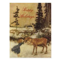 Die Schnee-Königin-Märchen mit Gerda-Postkarte