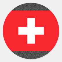 Die Schweiz-Flagge Runde Aufkleber