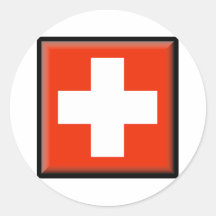 Die Schweiz-Flagge Runde Aufkleber