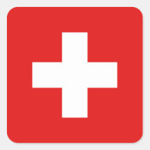 Die Schweiz-Flaggen-Aufkleber