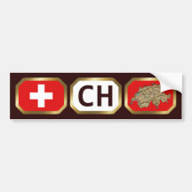 Die Schweiz-Flaggen-Karten-Code-Autoaufkleber