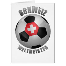 DIE SCHWEIZ-FUSSBALL-MEISTER GRUßKARTE