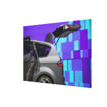 DIE SCHWEIZ, GENF: 75. Jährliches Genf-Auto 10 Galerie Gefaltete Leinwand