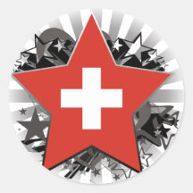 Die Schweiz-Stern Sticker