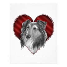 Die Shetlandinseln-Schäferhund mit Herzen Einladungskarten