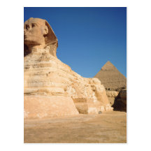 Die Sphinx und die Pyramide von Khafre, Giseh Postkarten