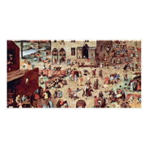 Die Spiele der Kinder durch Bruegel D. Ä. Pieter ( Fotokartenvorlagen