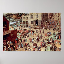 Die Spiele der Kinder durch Bruegel D. Ä. Pieter ( Poster