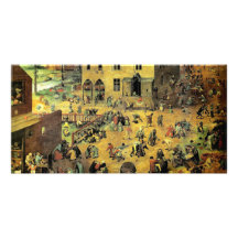 "Die Spiele Kinder" Pieter Bruegels - 1560 Photokarten