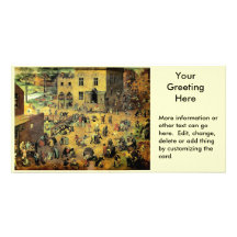 "Die Spiele Kinder" Pieter Bruegels - 1560 Bild Karte