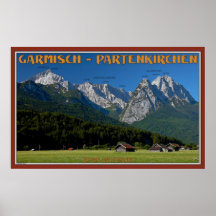 Die Spitzen über Garmisch Posterdruck