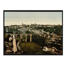 Die Stadt, Luxemburg-Klassiker Photochrom Postkarte