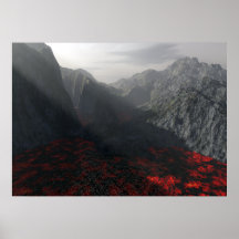 die Strahlen der Sonne durch vulkanischen Dunst Posterdrucke