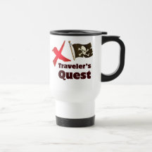 Die Suche-weißer Stahl des Reisenden mit Piratenfl Tasse
