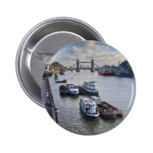 Die Themse-Ansicht Anstecknadelbutton